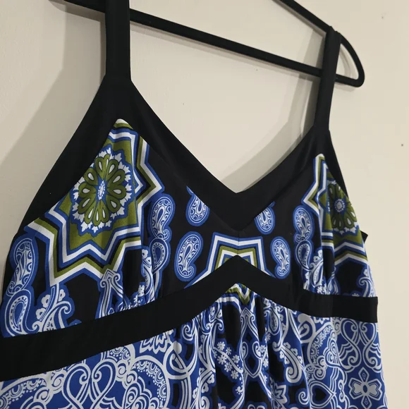 Apt. 9 Blue and Black Patterned Maxi Dress - Picture 5 of 9